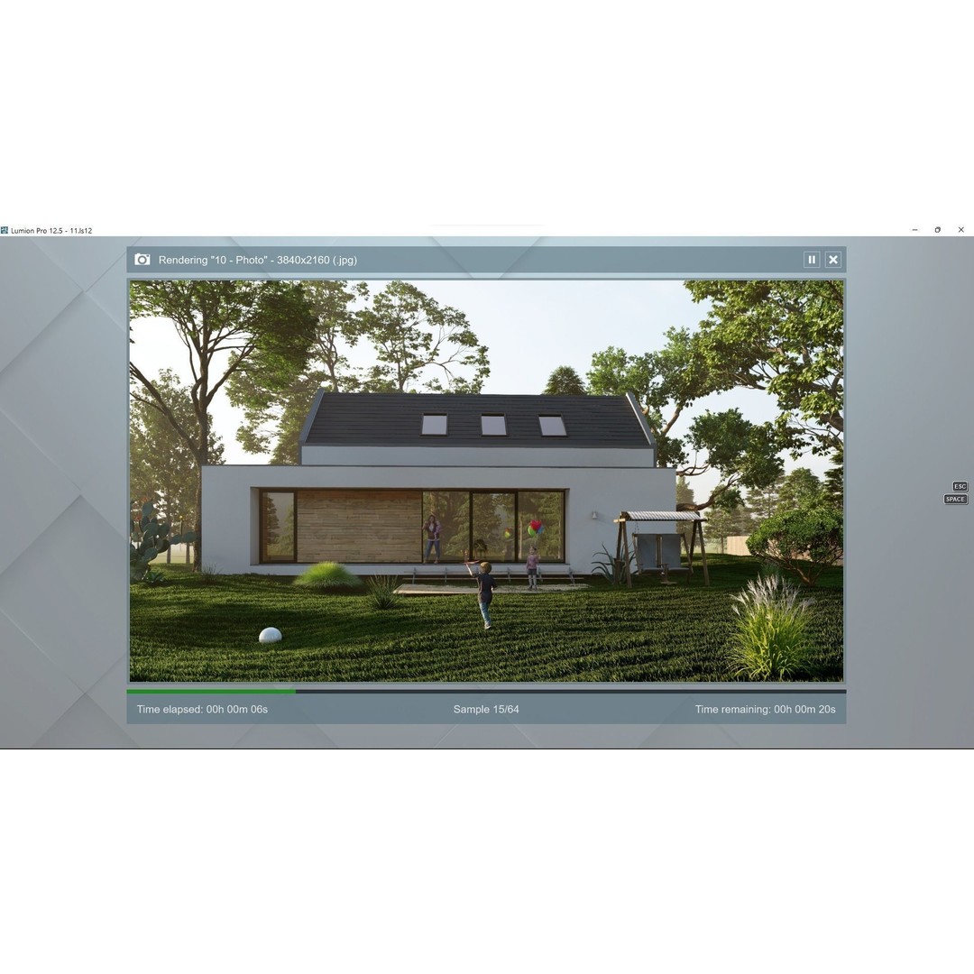 House 3D Model – Lumion 12.5 Scene with SketchUp Files - View 32