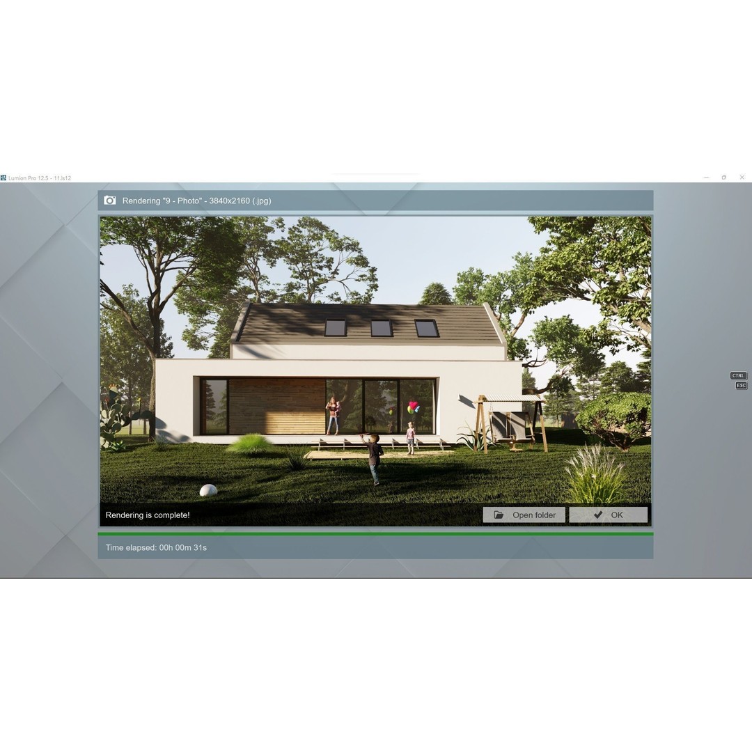 House 3D Model – Lumion 12.5 Scene with SketchUp Files - View 34