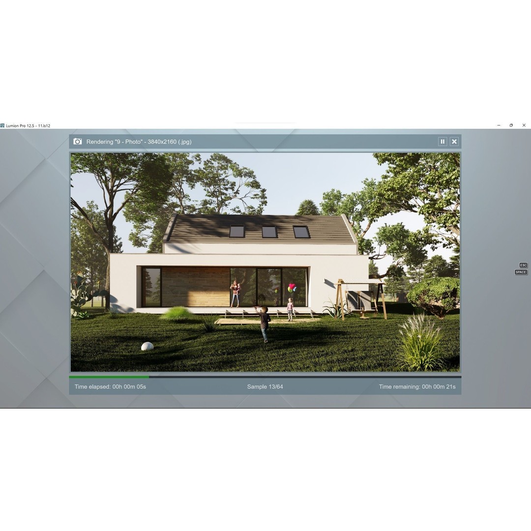House 3D Model – Lumion 12.5 Scene with SketchUp Files - View 35