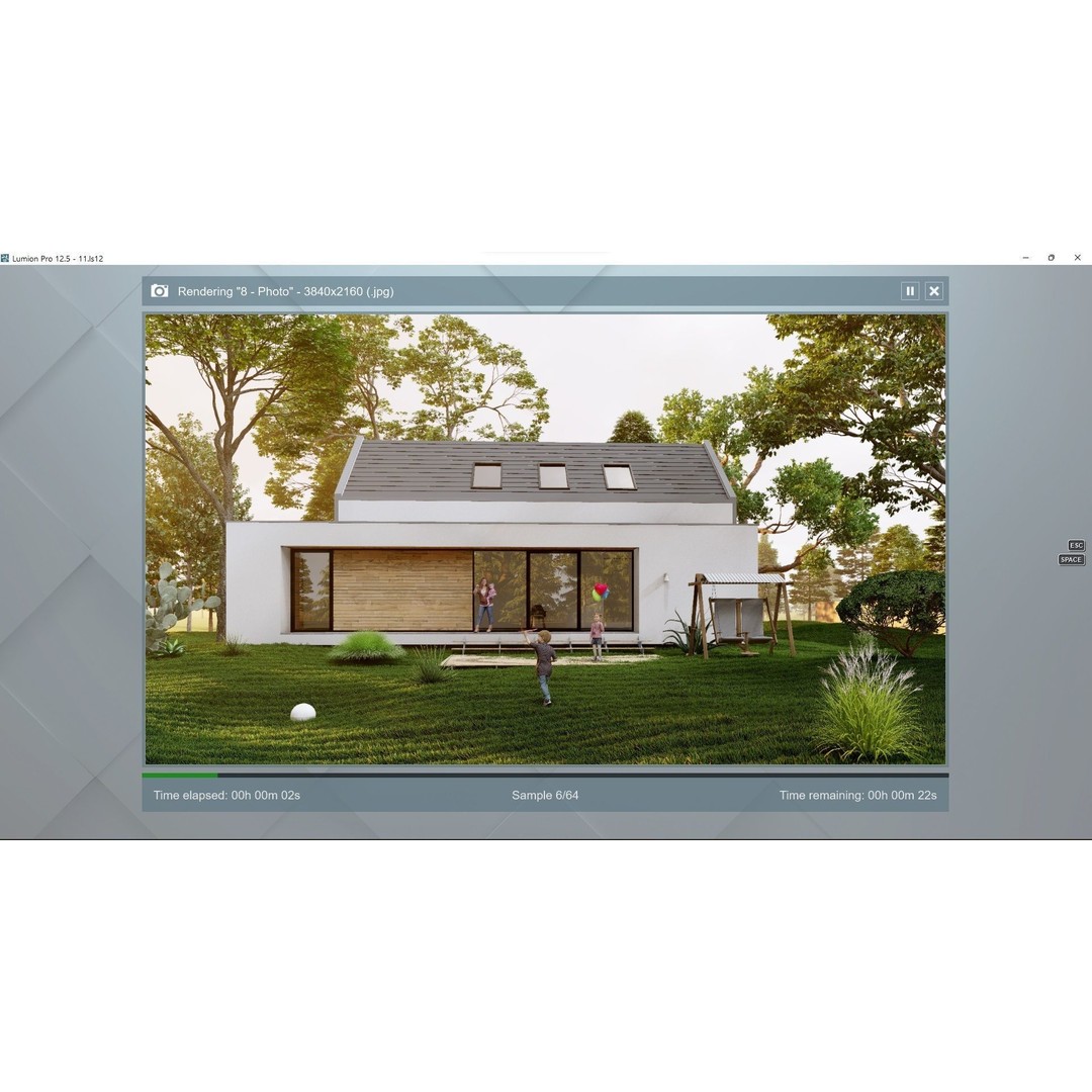 House 3D Model – Lumion 12.5 Scene with SketchUp Files - View 37