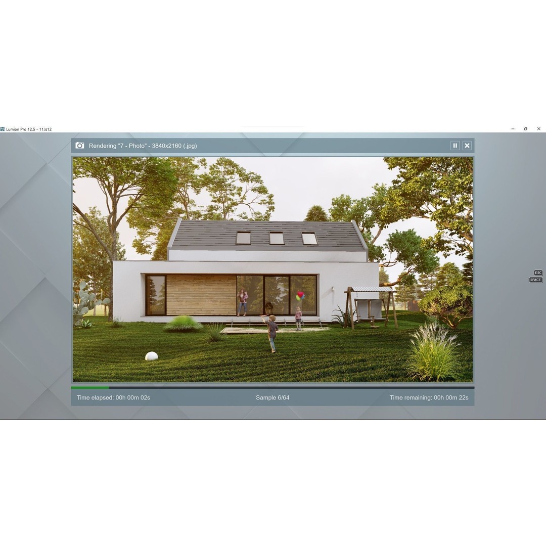 House 3D Model – Lumion 12.5 Scene with SketchUp Files - View 38