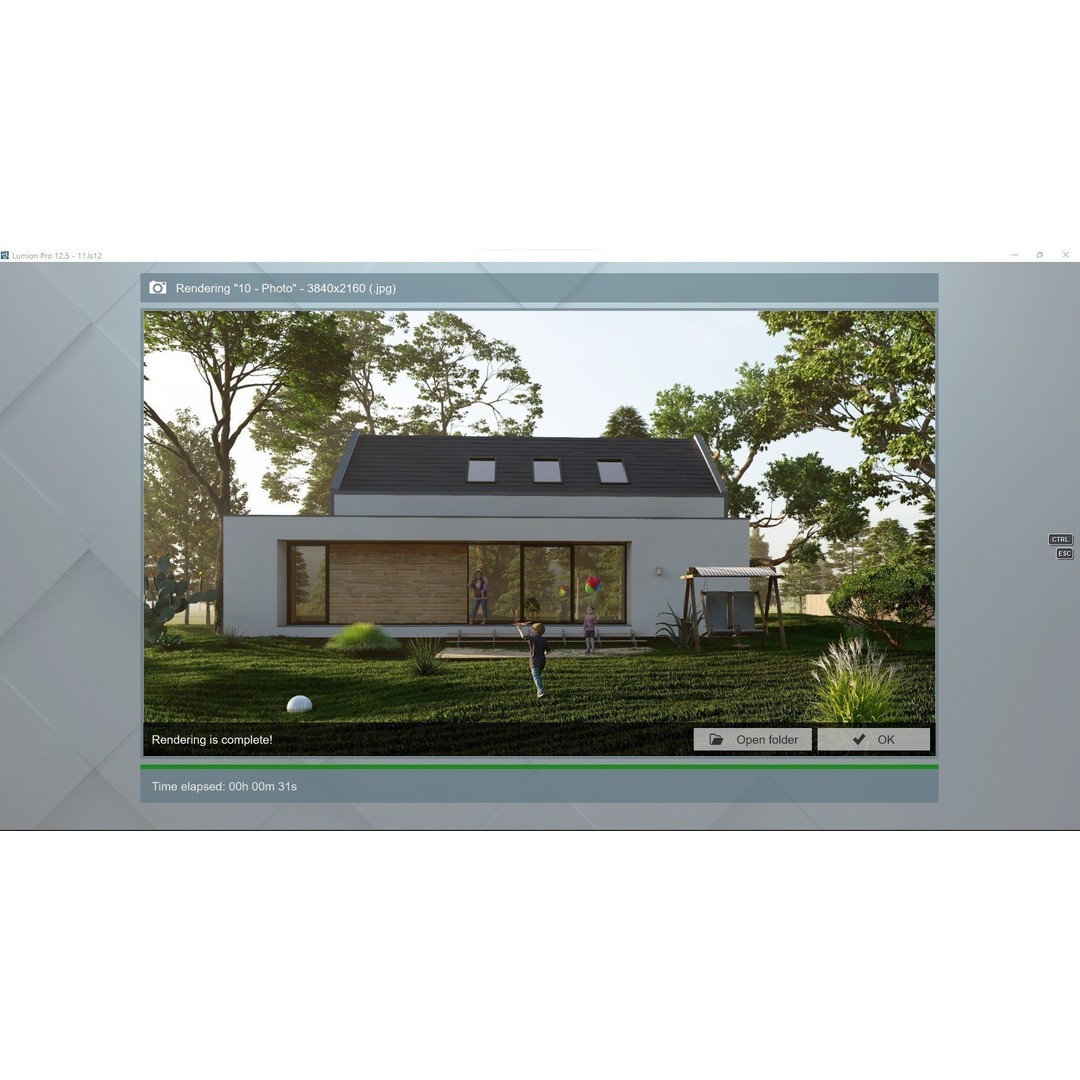 House 3D Model – Lumion 12.5 Scene with SketchUp Files - View 39