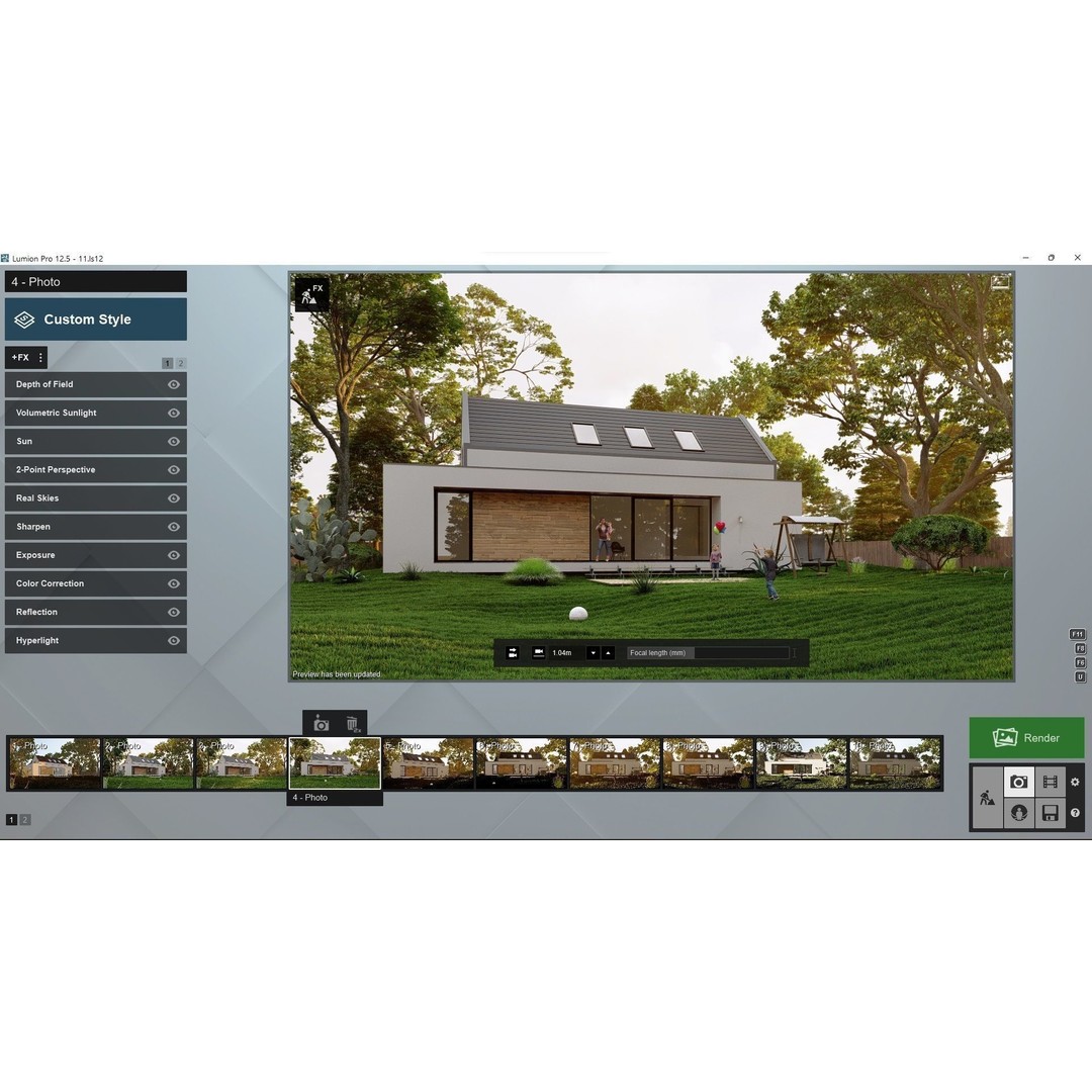 House 3D Model – Lumion 12.5 Scene with SketchUp Files - View 7