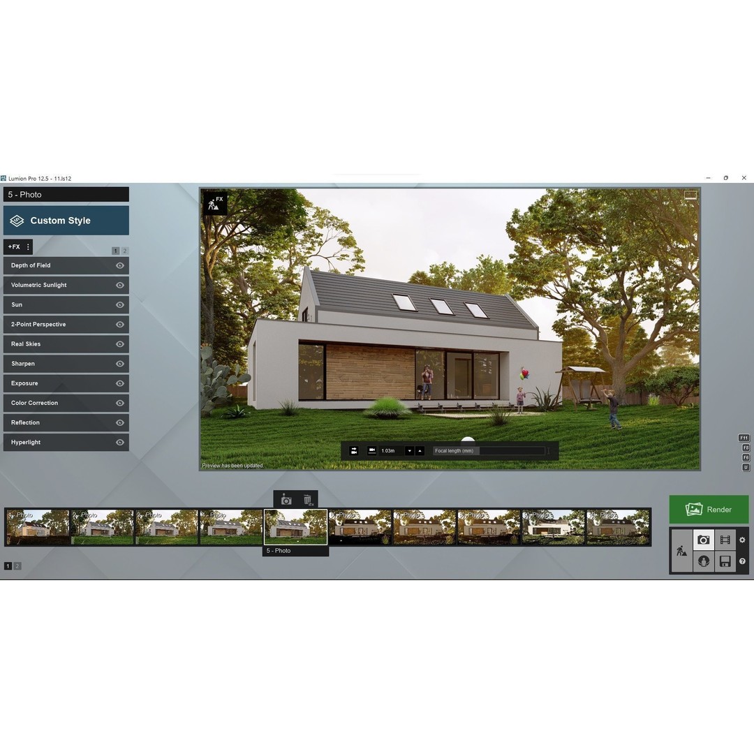 House 3D Model – Lumion 12.5 Scene with SketchUp Files - View 8