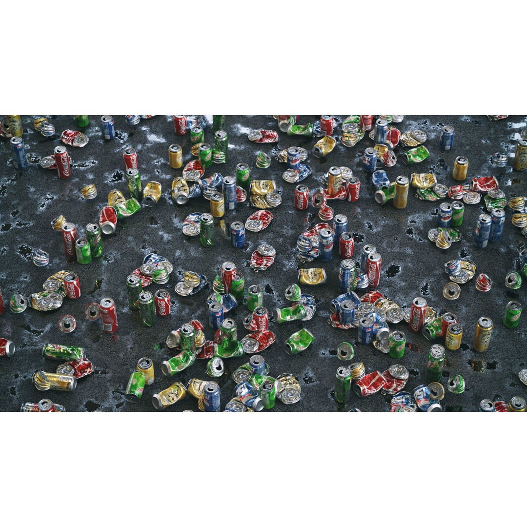 Trash Cans 3D Model – Low Poly PBR Asset Kit with 24 Types - View 4
