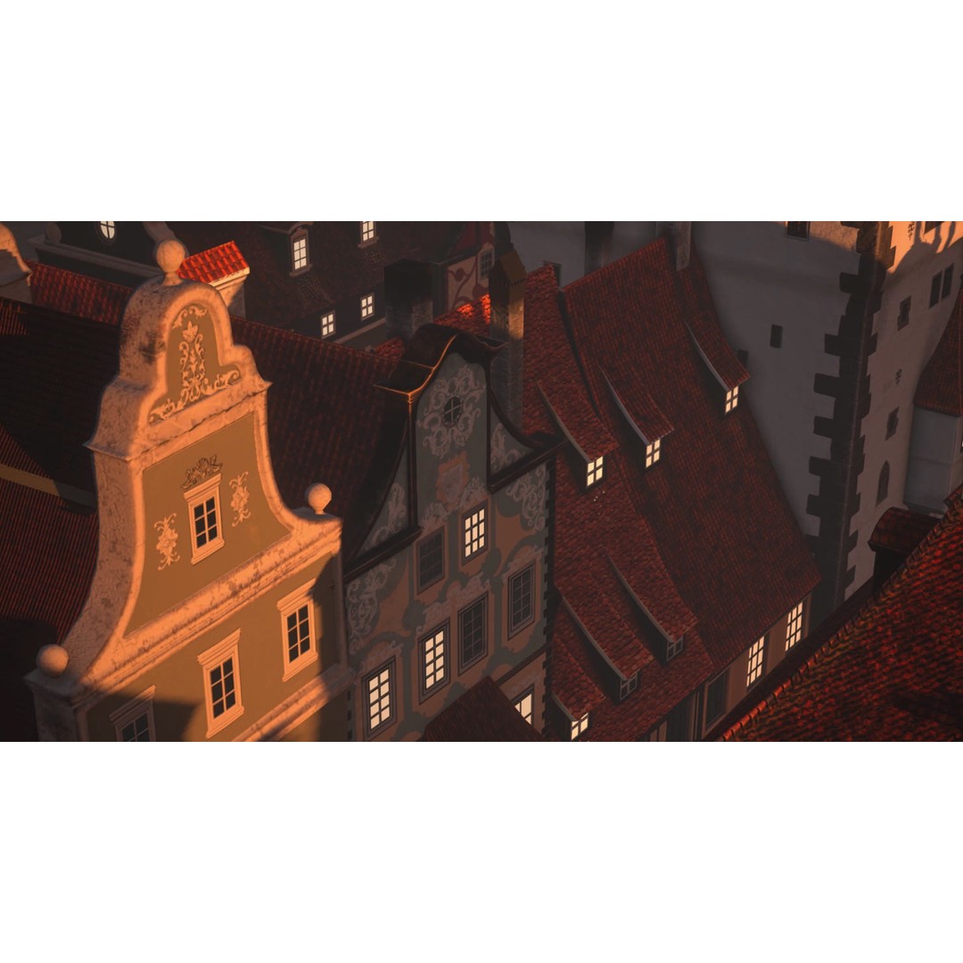 Old European Town 3D Model – Low Poly Architectural Asset, FBX/OBJ - View 23