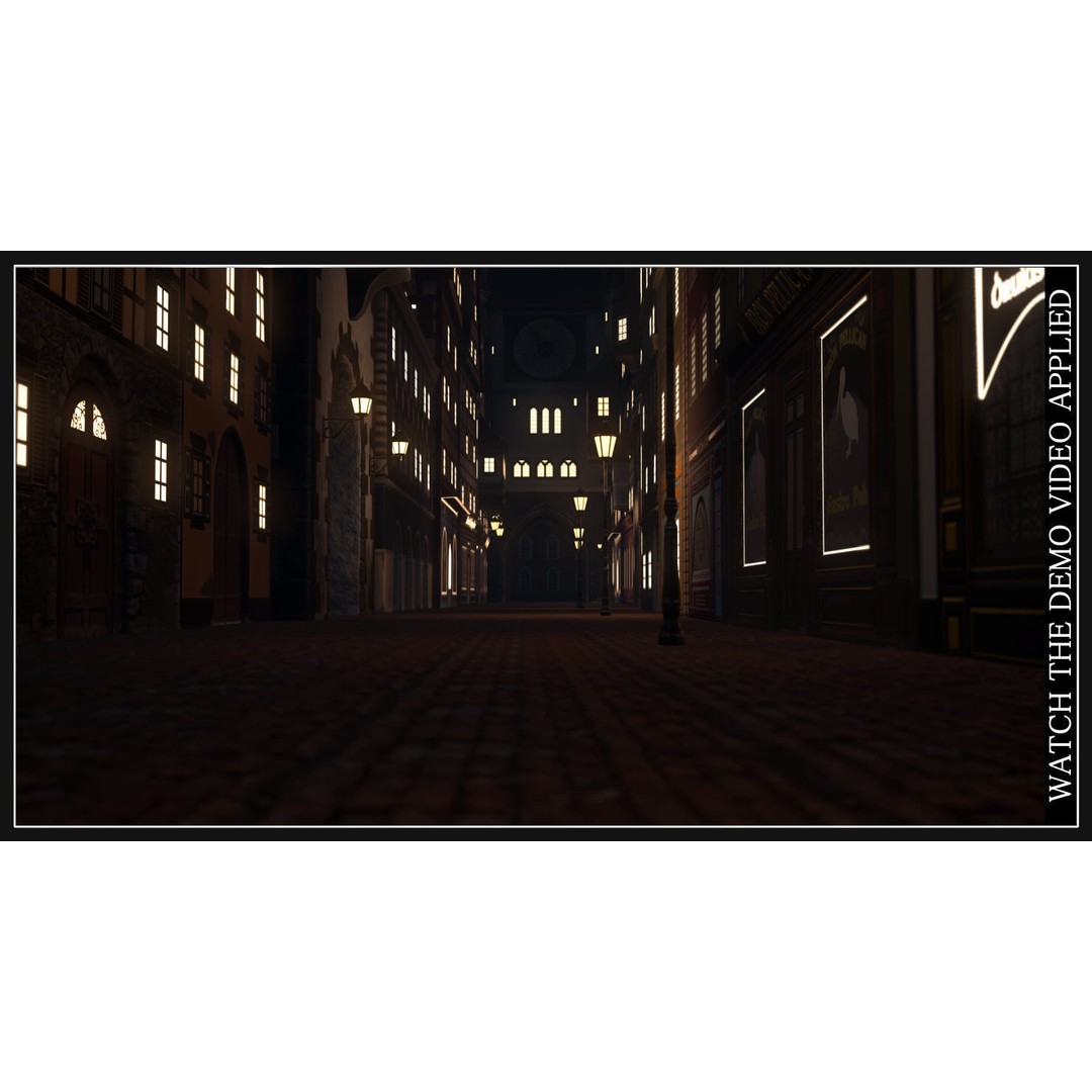 Old European Town 3D Model – Low Poly Architectural Asset, FBX/OBJ - View 47