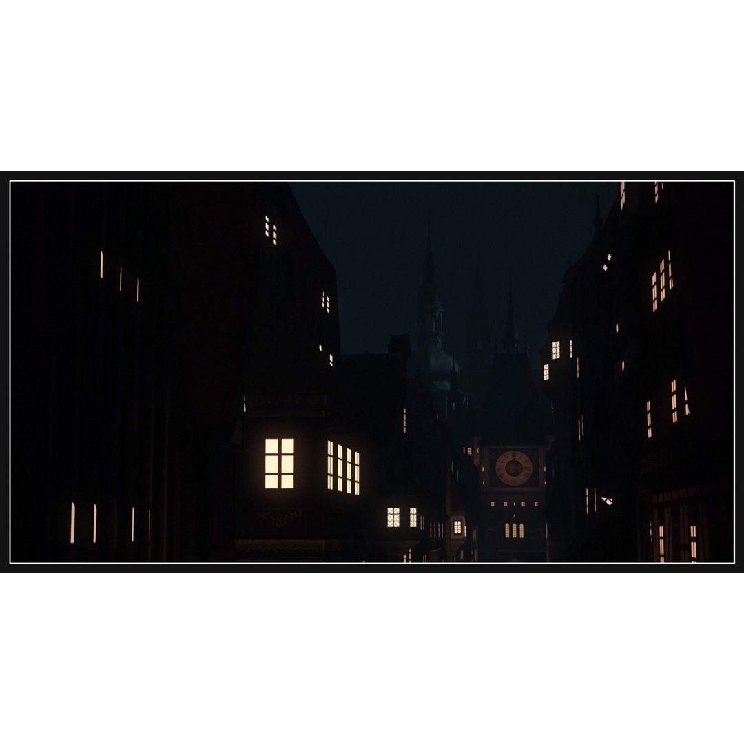Old European Town 3D Model – Low Poly Architectural Asset, FBX/OBJ - View 53