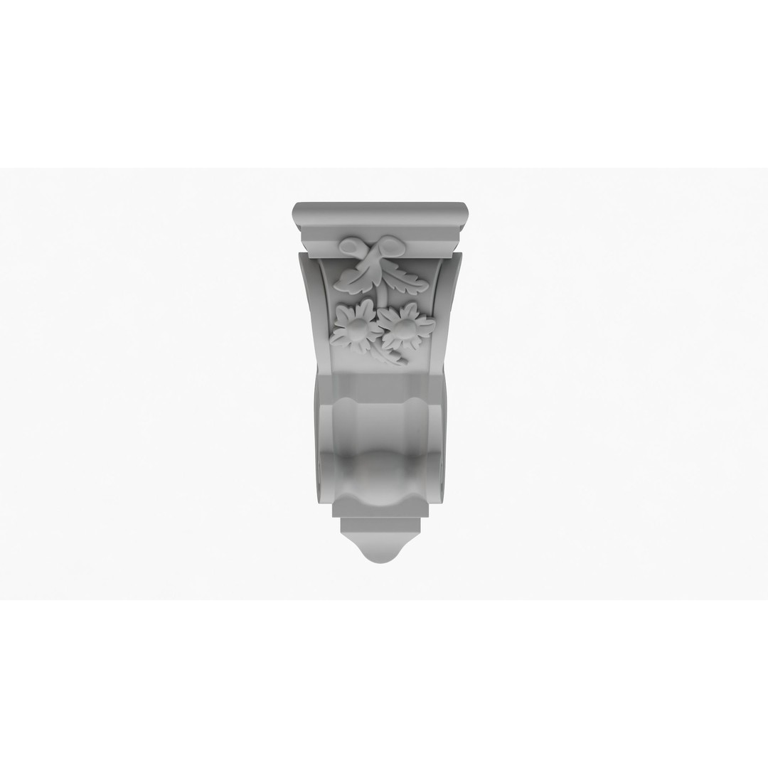 Scroll Corbel 3D Model – Classical Architectural Detail, FBX, OBJ - View 3