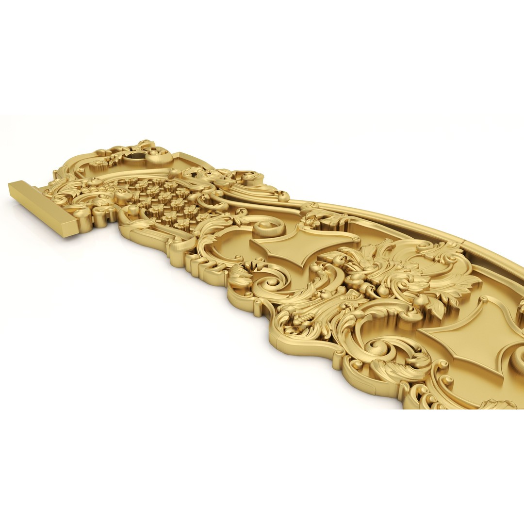Ornamental Bed Frame 3D Model – Classic Design for CNC Production