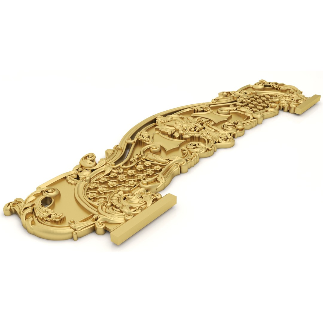 Ornamental Bed Frame 3D Model – Classic Design for CNC Production - View 10