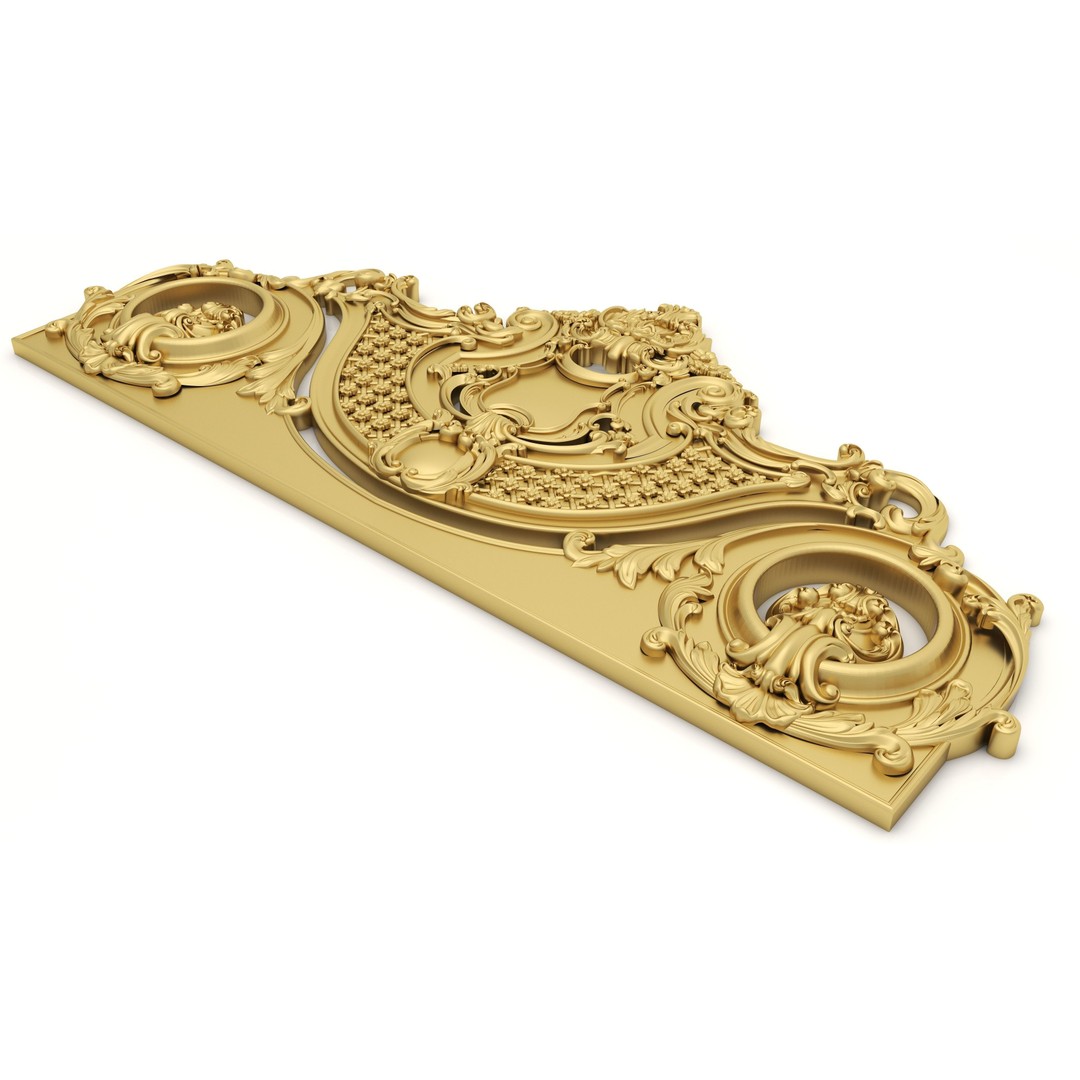 Ornamental Bed Frame 3D Model – Classic Design for CNC Production - View 13