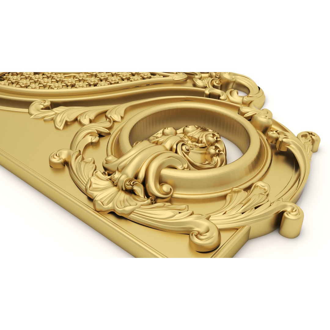 Ornamental Bed Frame 3D Model – Classic Design for CNC Production - View 14