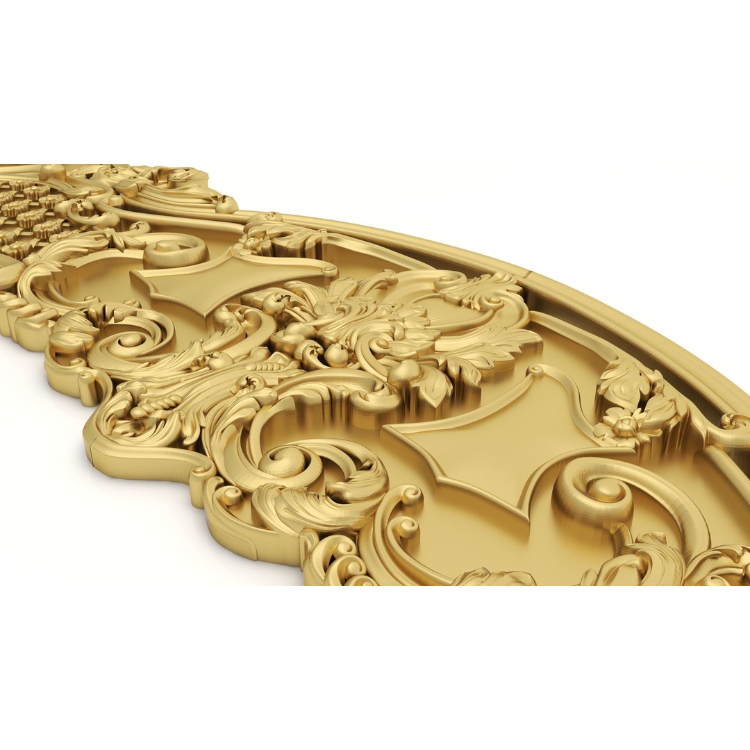 Ornamental Bed Frame 3D Model – Classic Design for CNC Production - View 18