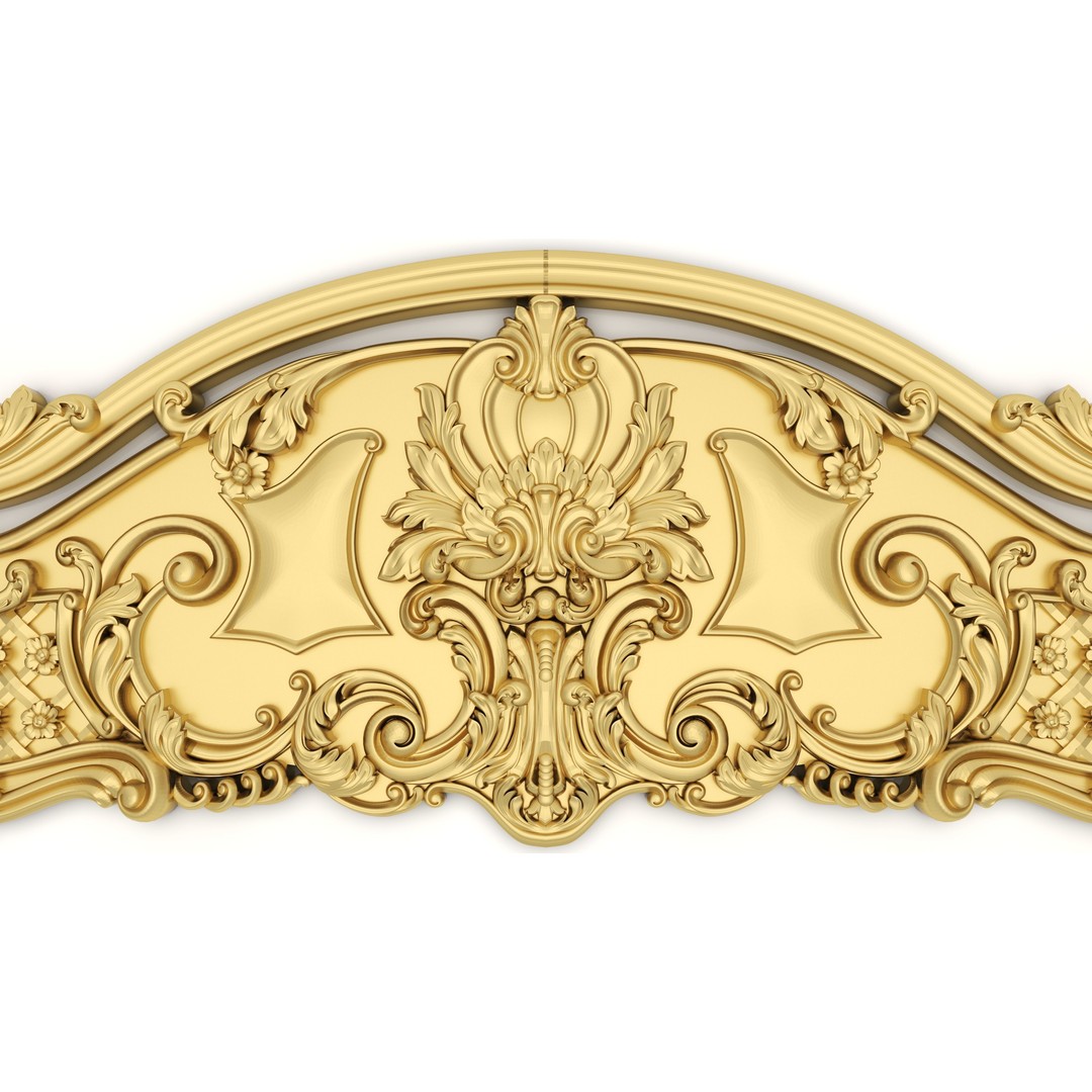 Ornamental Bed Frame 3D Model – Classic Design for CNC Production - View 8