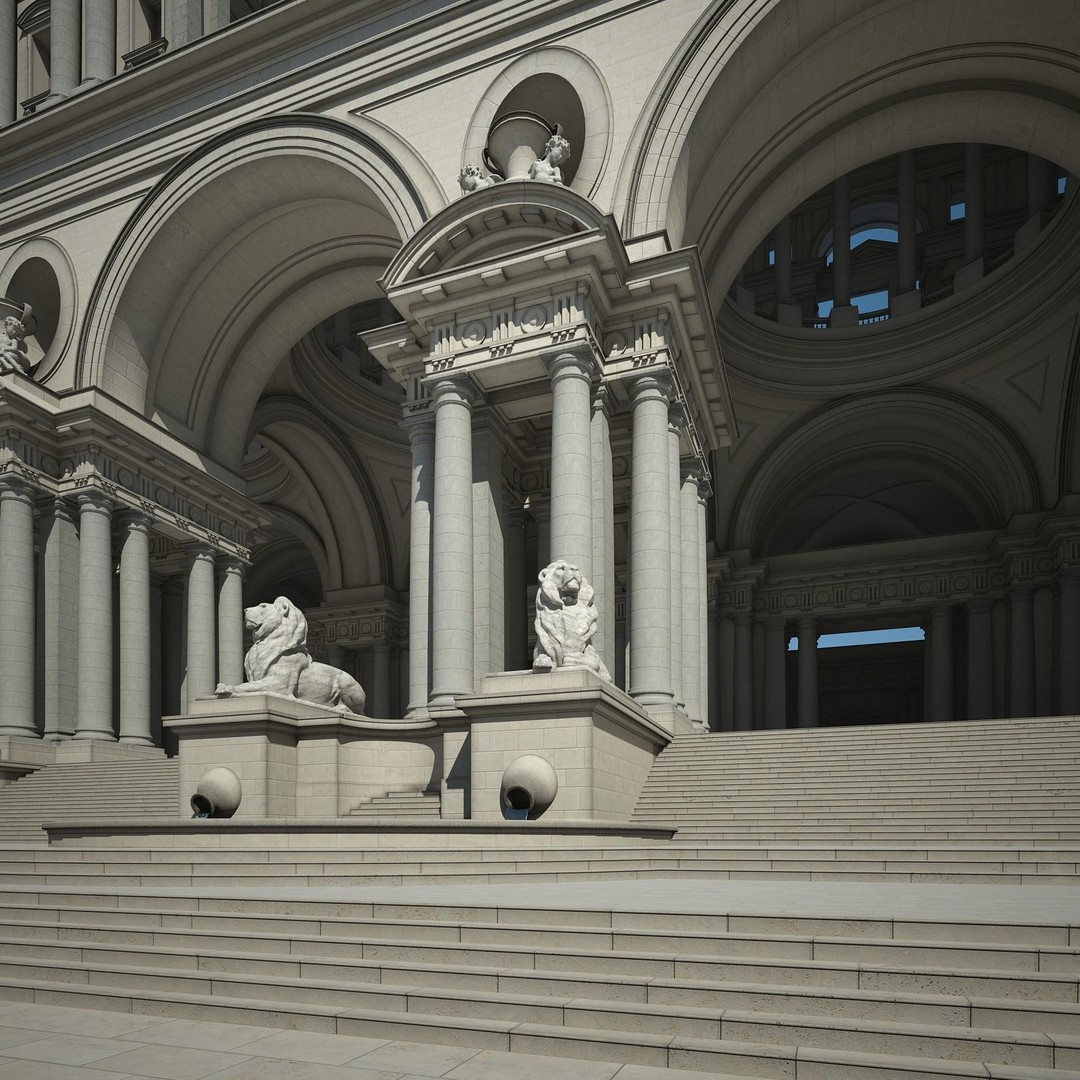 Ancient Temple Courtyard 3D Model – High Detail, V-Ray Ready - View 21
