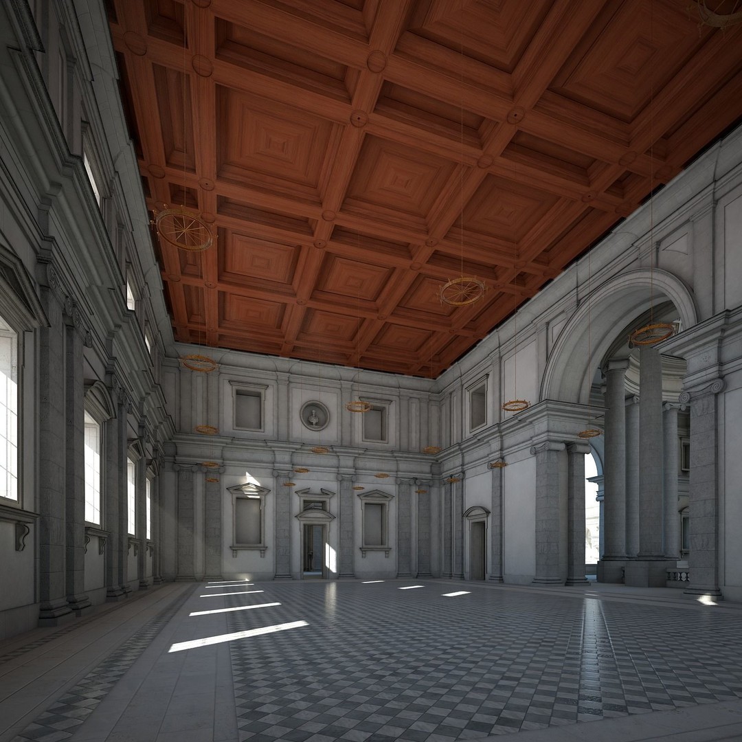 Ancient Temple Courtyard 3D Model – High Detail, V-Ray Ready - View 40