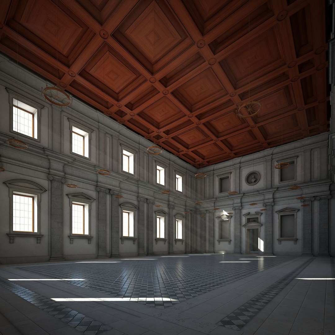 Ancient Temple Courtyard 3D Model – High Detail, V-Ray Ready - View 41