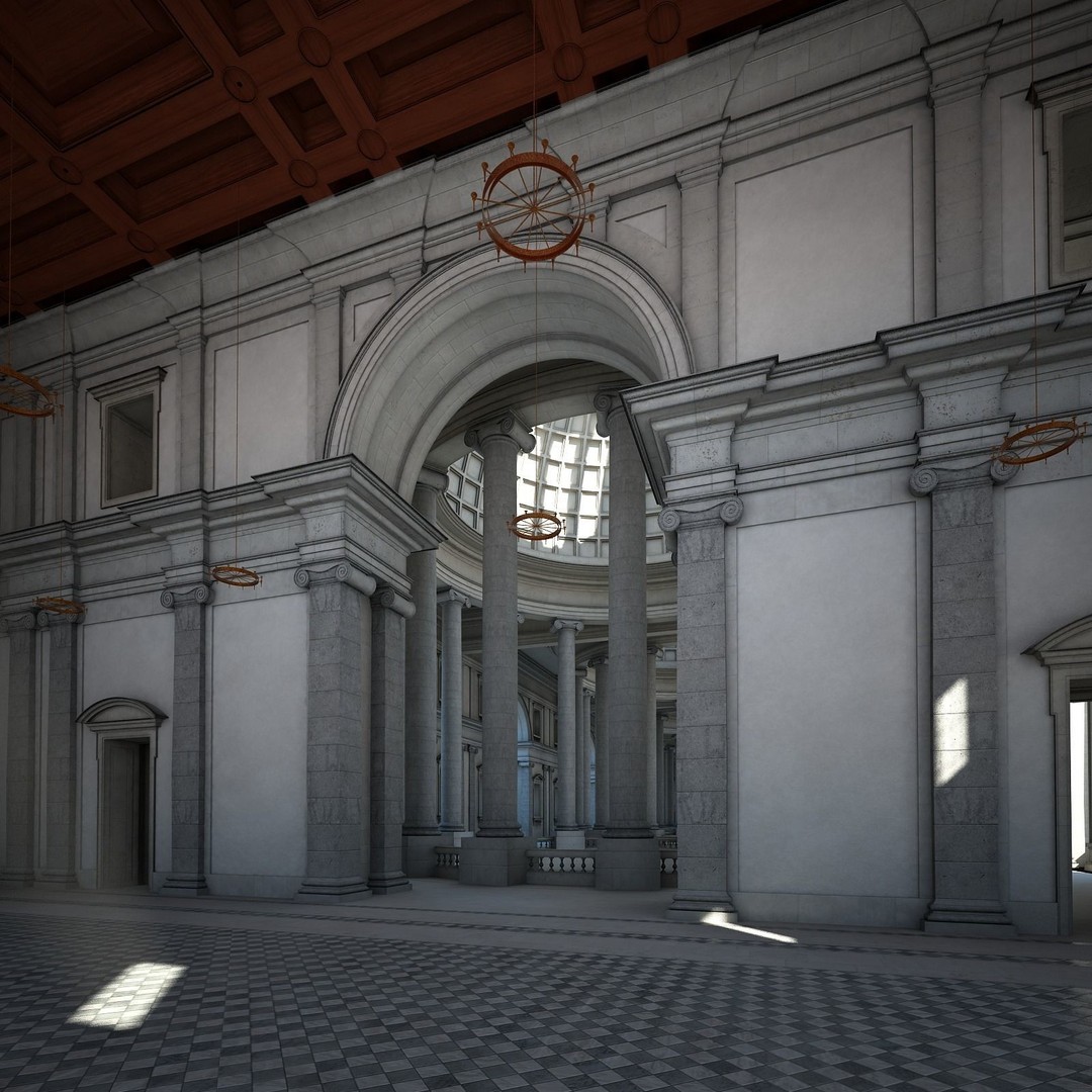 Ancient Temple Courtyard 3D Model – High Detail, V-Ray Ready - View 42