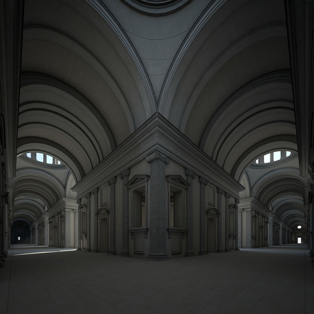 Ancient Temple Courtyard 3D Model – High Detail, V-Ray Ready - View 50