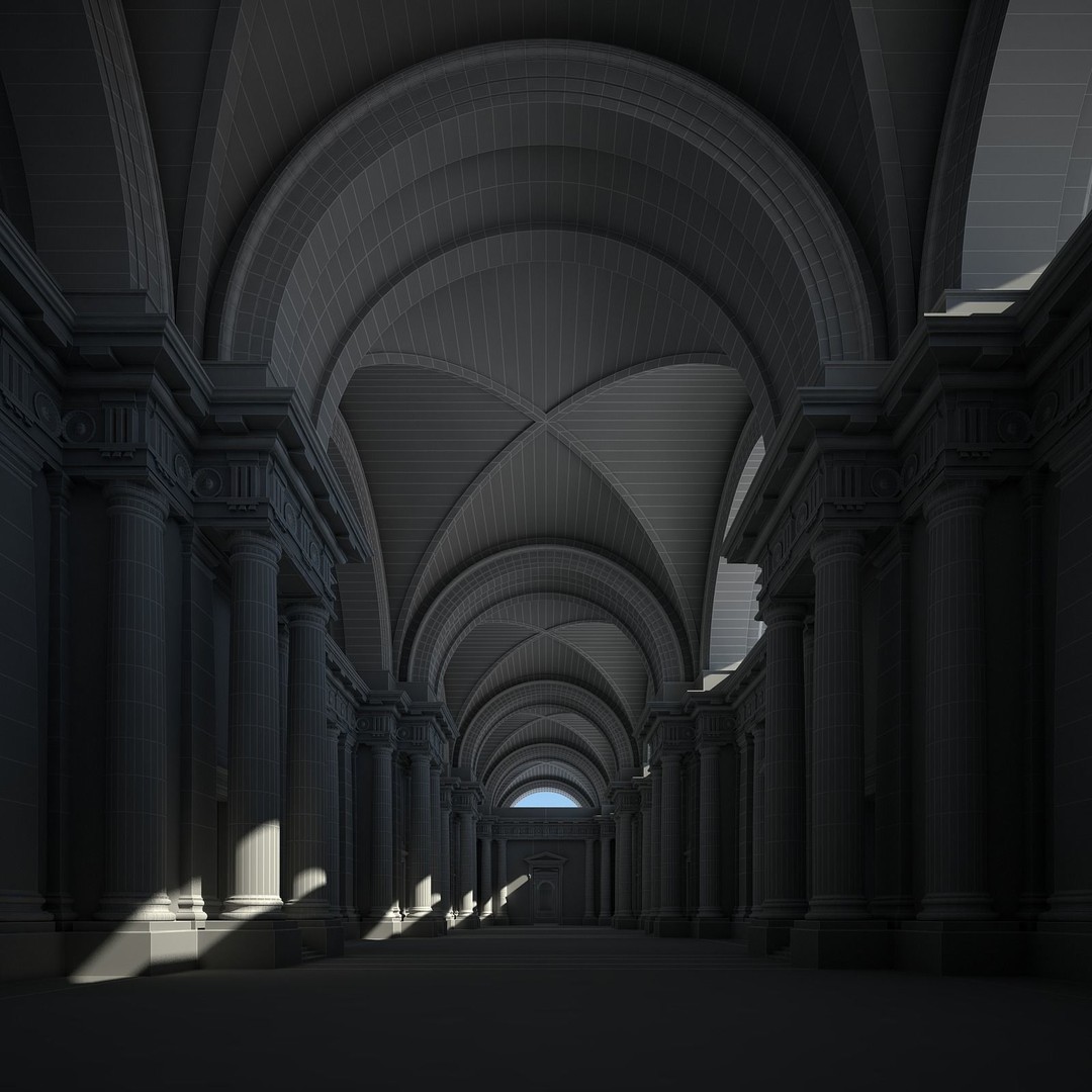 Ancient Temple Courtyard 3D Model – High Detail, V-Ray Ready - View 81