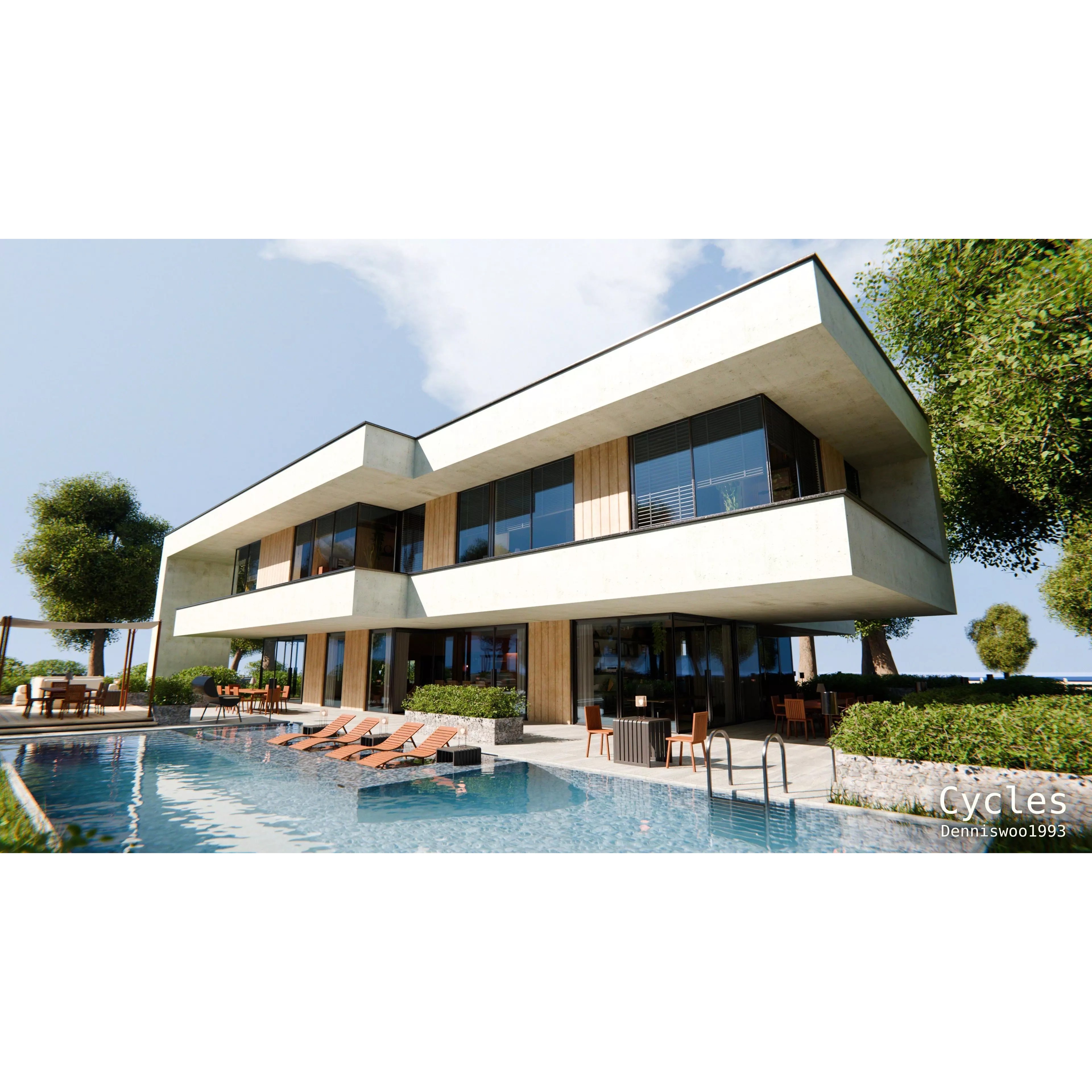 2026 Modern Modular House - Game-Ready 3D Model - View 3