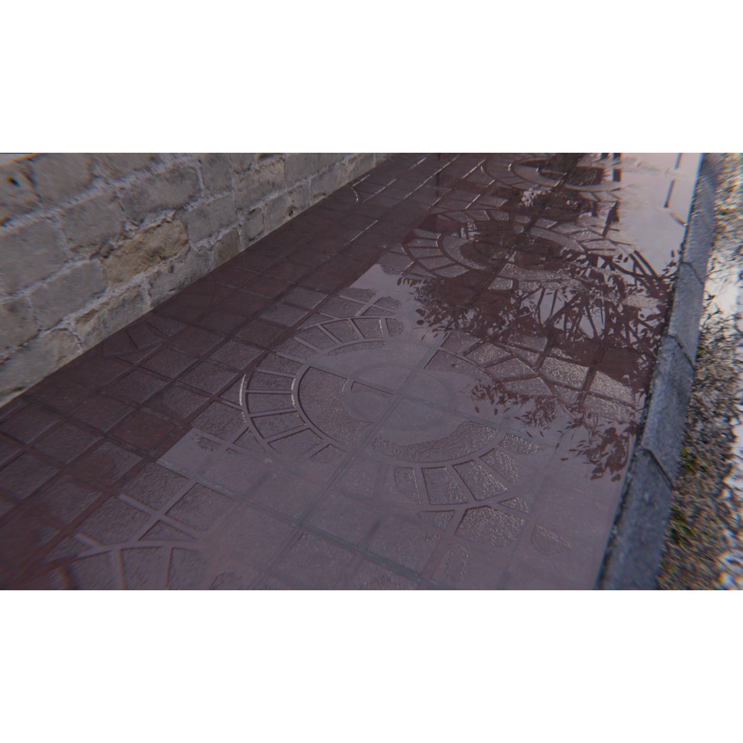 European Suburban Street 3D Model – Photorealistic Environment for Blender - View 10
