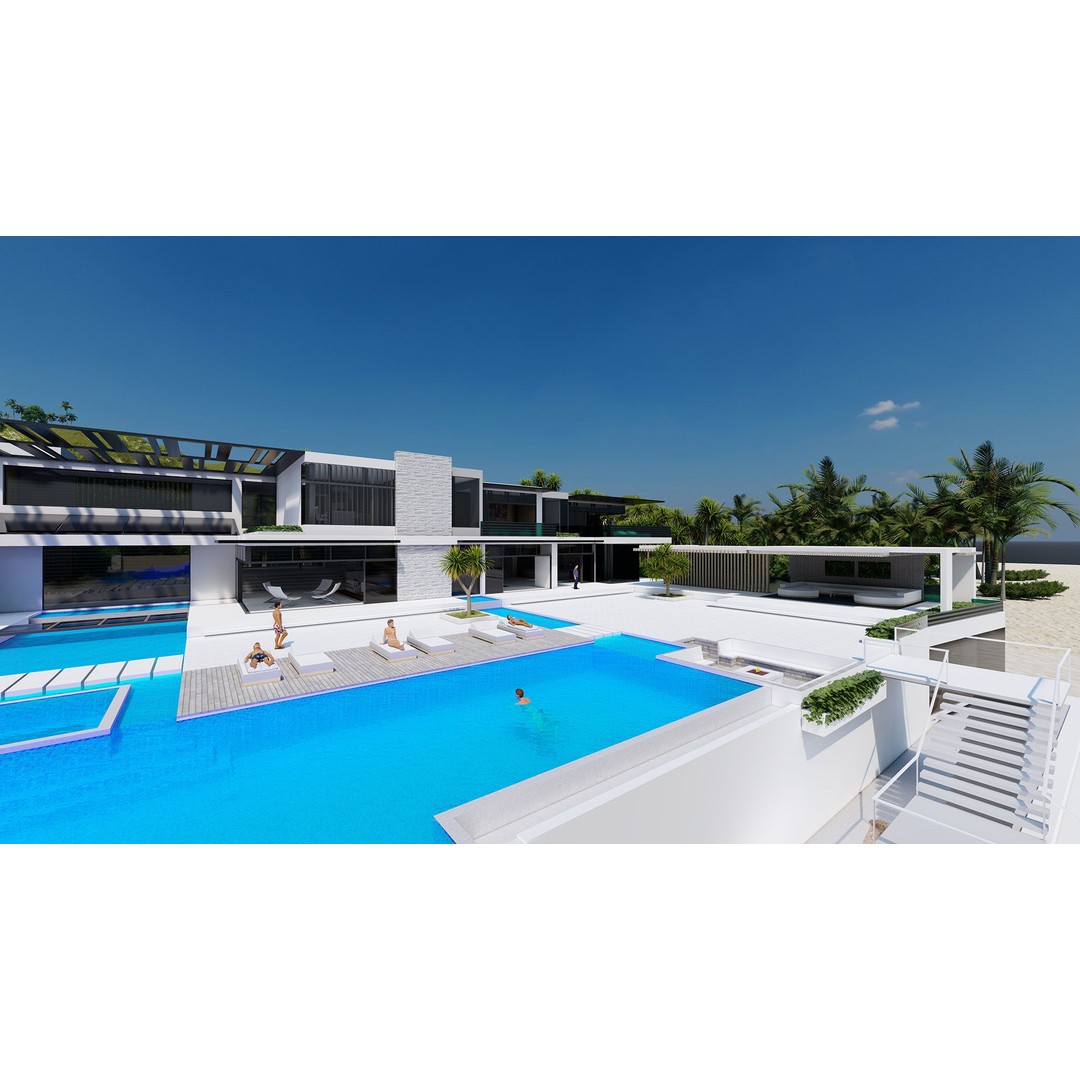 Modern Villa 3D Model – High-Quality Architectural Asset, FBX, OBJ, PBR - View 13
