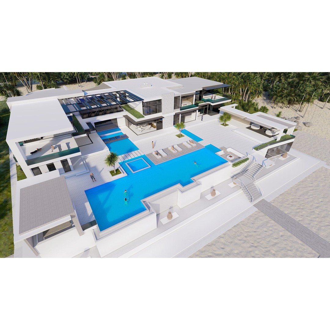Modern Villa 3D Model – High-Quality Architectural Asset, FBX, OBJ, PBR - View 14