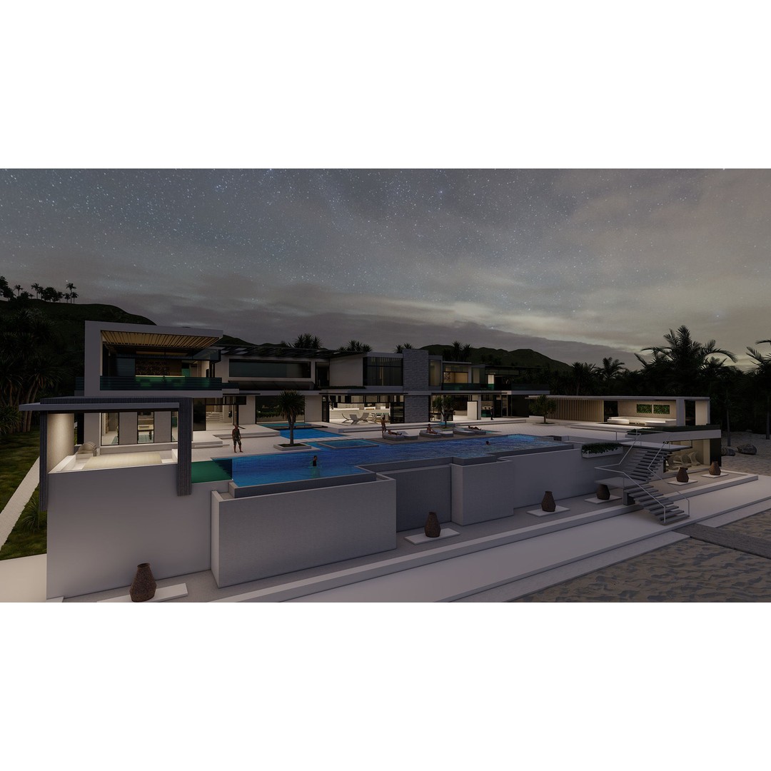 Modern Villa 3D Model – High-Quality Architectural Asset, FBX, OBJ, PBR - View 17