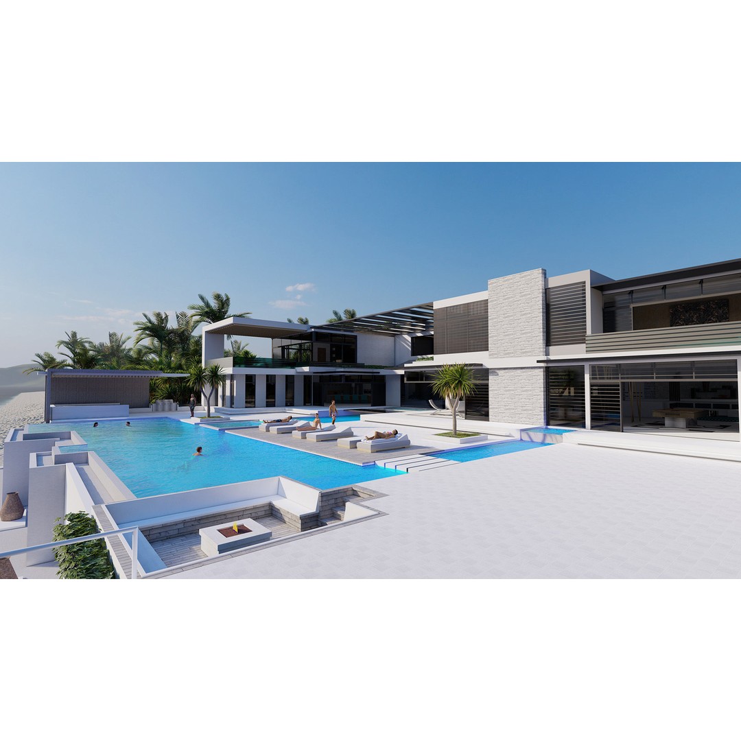 Modern Villa 3D Model – High-Quality Architectural Asset, FBX, OBJ, PBR - View 19