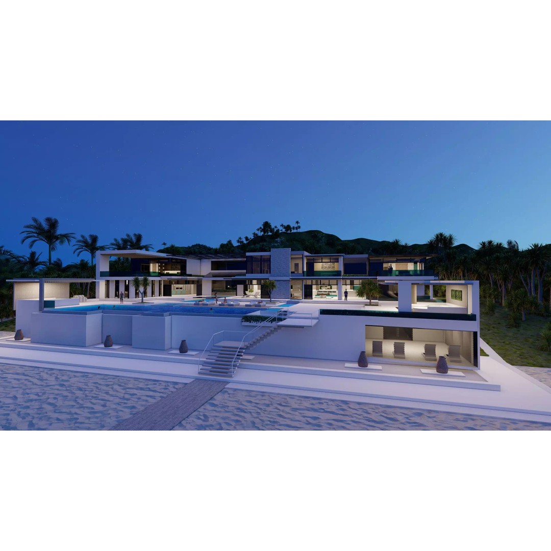 Modern Villa 3D Model – High-Quality Architectural Asset, FBX, OBJ, PBR - View 2