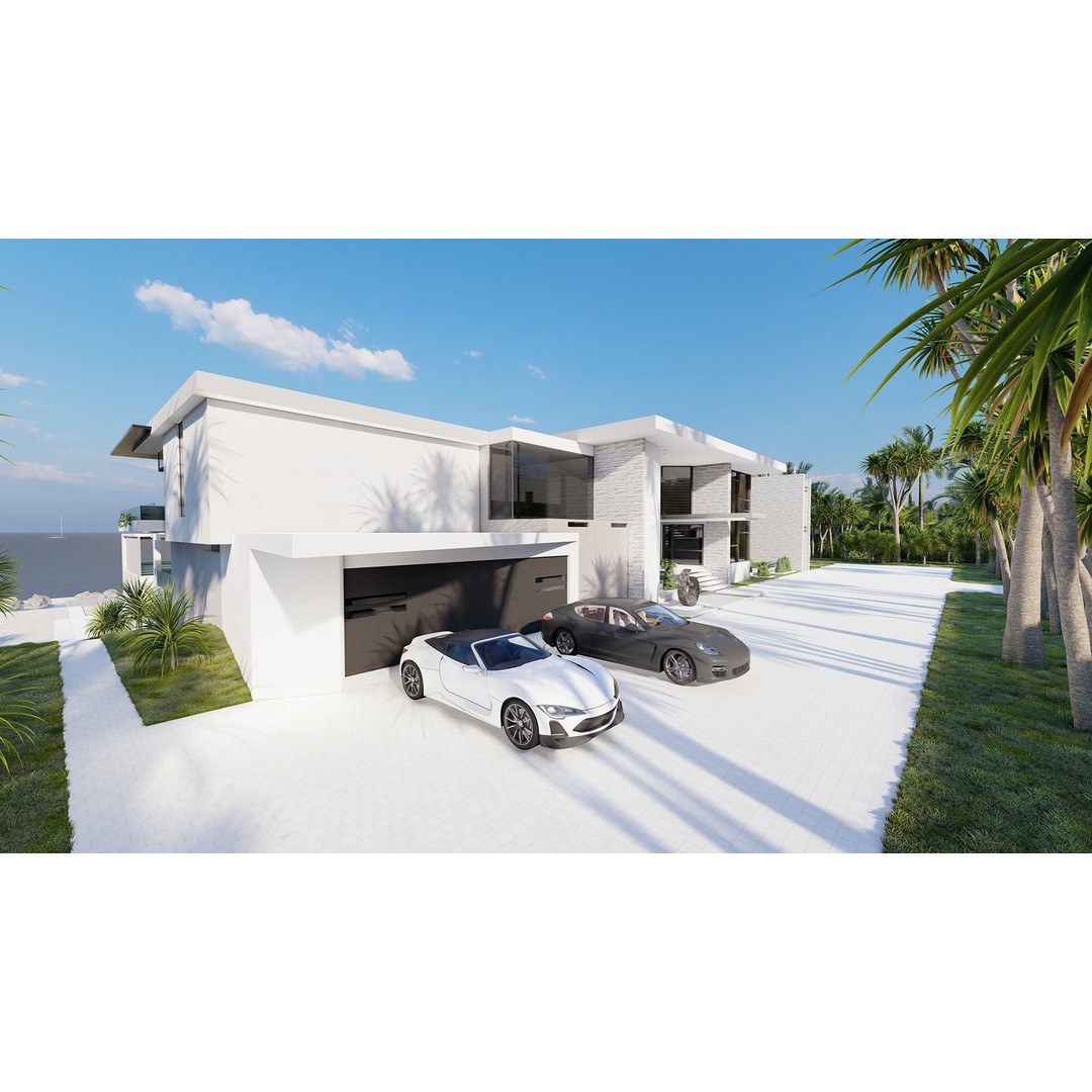 Modern Villa 3D Model – High-Quality Architectural Asset, FBX, OBJ, PBR - View 22