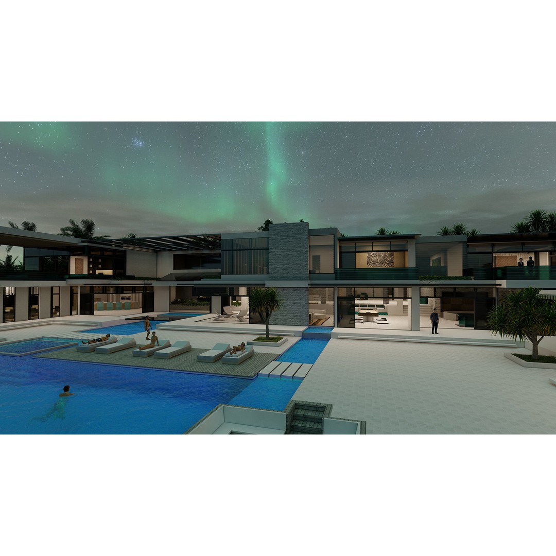 Modern Villa 3D Model – High-Quality Architectural Asset, FBX, OBJ, PBR - View 26