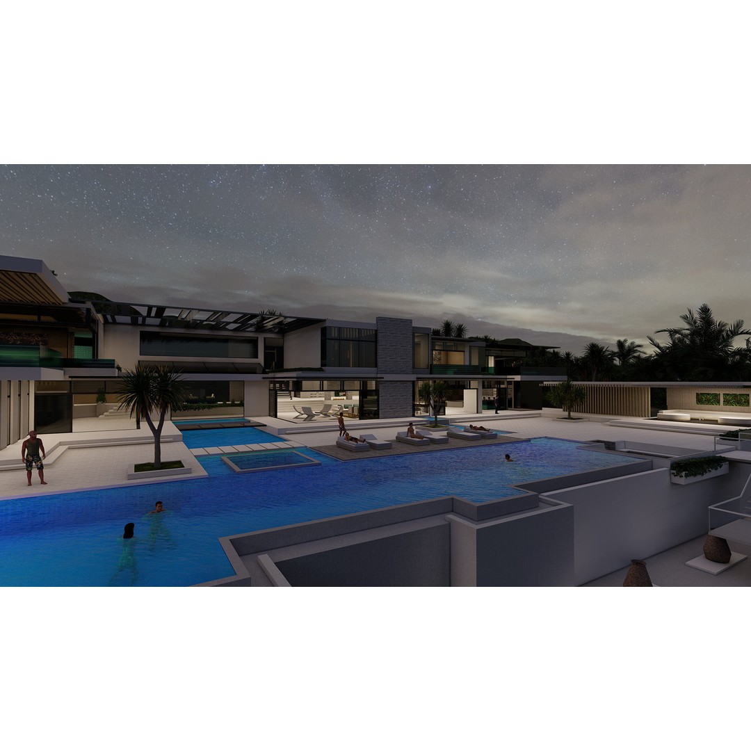 Modern Villa 3D Model – High-Quality Architectural Asset, FBX, OBJ, PBR - View 27