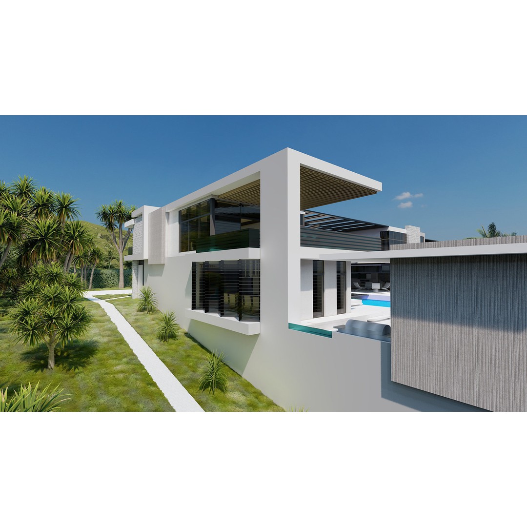 Modern Villa 3D Model – High-Quality Architectural Asset, FBX, OBJ, PBR - View 28