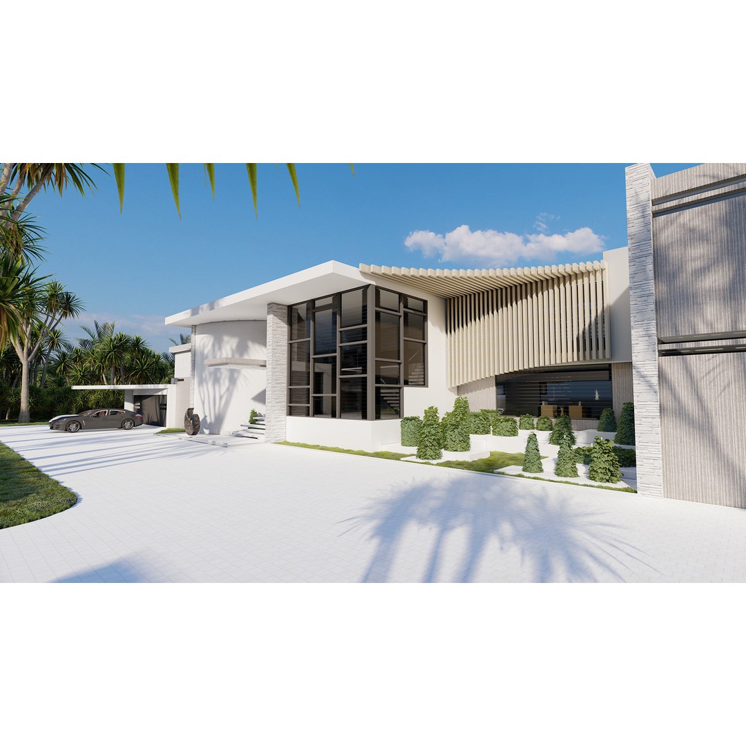 Modern Villa 3D Model – High-Quality Architectural Asset, FBX, OBJ, PBR - View 29