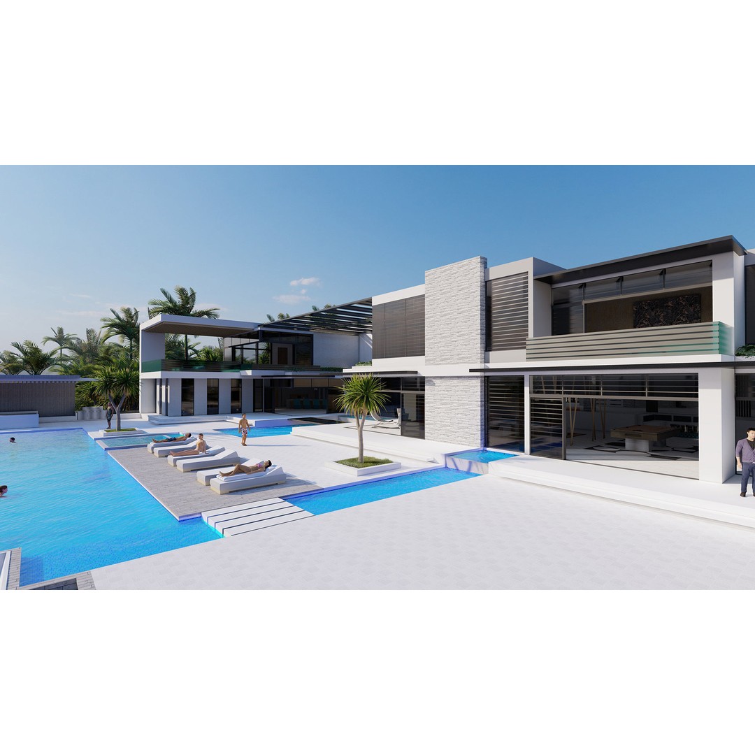 Modern Villa 3D Model – High-Quality Architectural Asset, FBX, OBJ, PBR - View 30