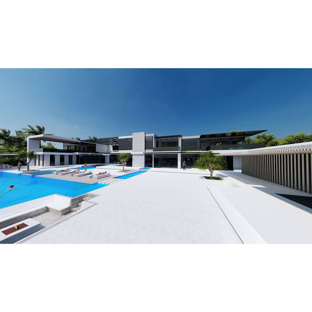 Modern Villa 3D Model – High-Quality Architectural Asset, FBX, OBJ, PBR - View 31