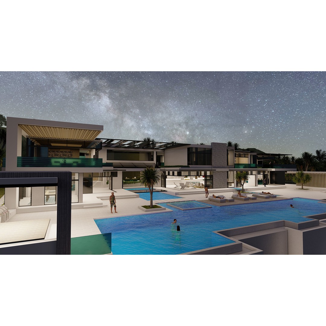 Modern Villa 3D Model – High-Quality Architectural Asset, FBX, OBJ, PBR - View 34