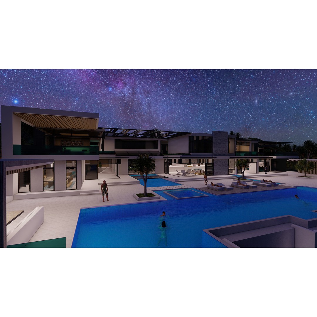 Modern Villa 3D Model – High-Quality Architectural Asset, FBX, OBJ, PBR - View 35