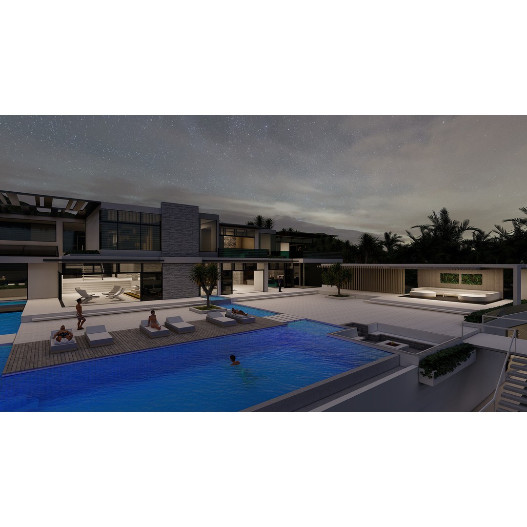 Modern Villa 3D Model – High-Quality Architectural Asset, FBX, OBJ, PBR - View 37