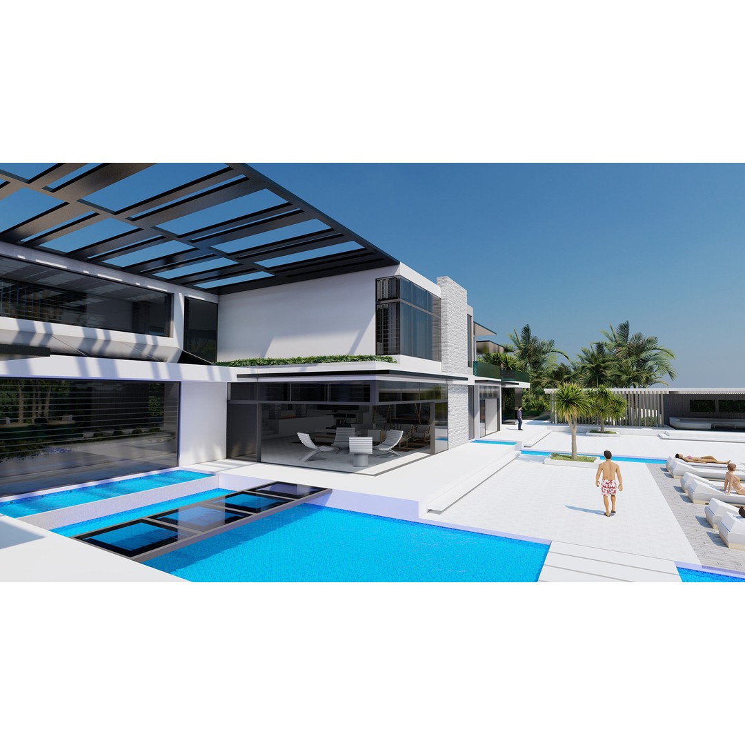 Modern Villa 3D Model – High-Quality Architectural Asset, FBX, OBJ, PBR - View 38