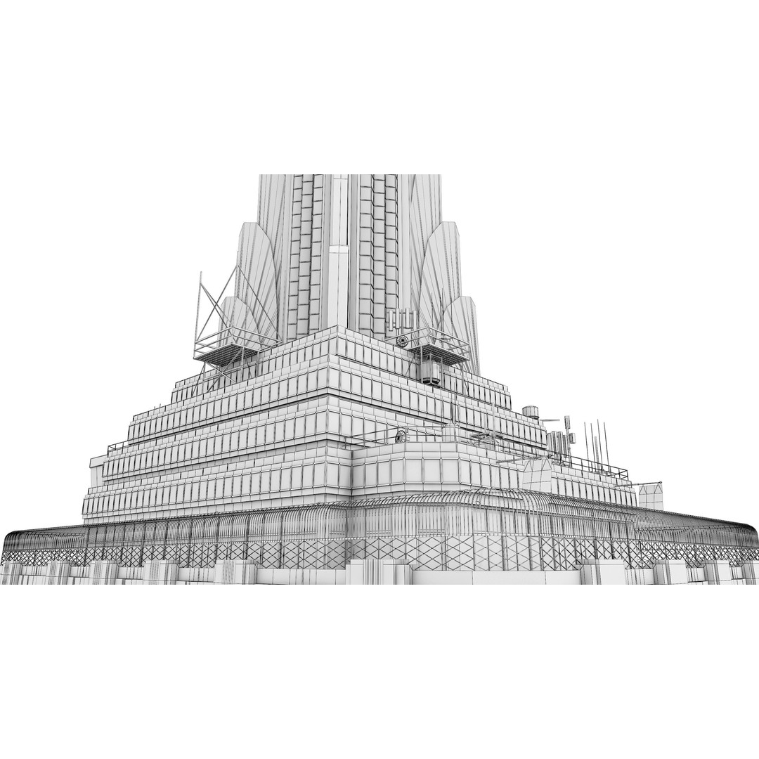 Empire State Building 3D Model – Low Poly Landmark Asset, FBX, OBJ