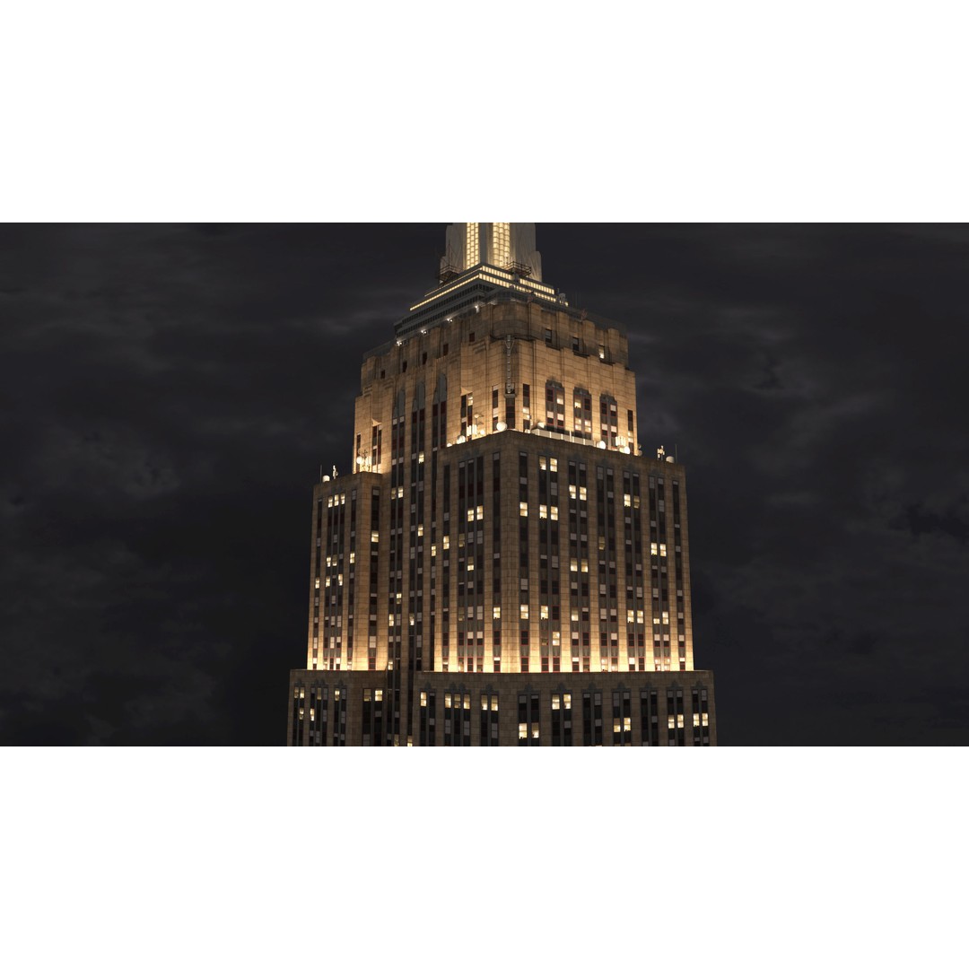 Empire State Building 3D Model – Low Poly Landmark Asset, FBX, OBJ - View 14