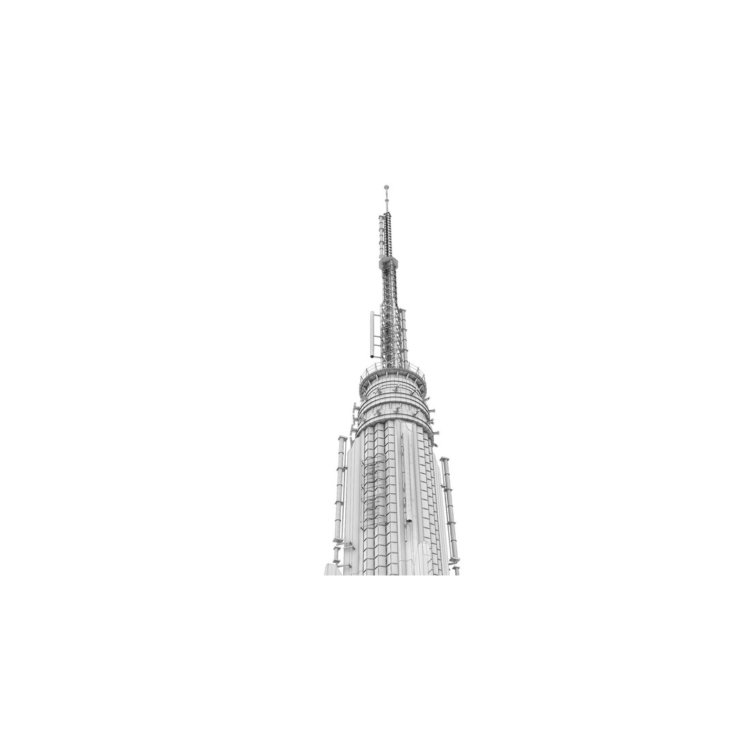 Empire State Building 3D Model – Low Poly Landmark Asset, FBX, OBJ - View 18
