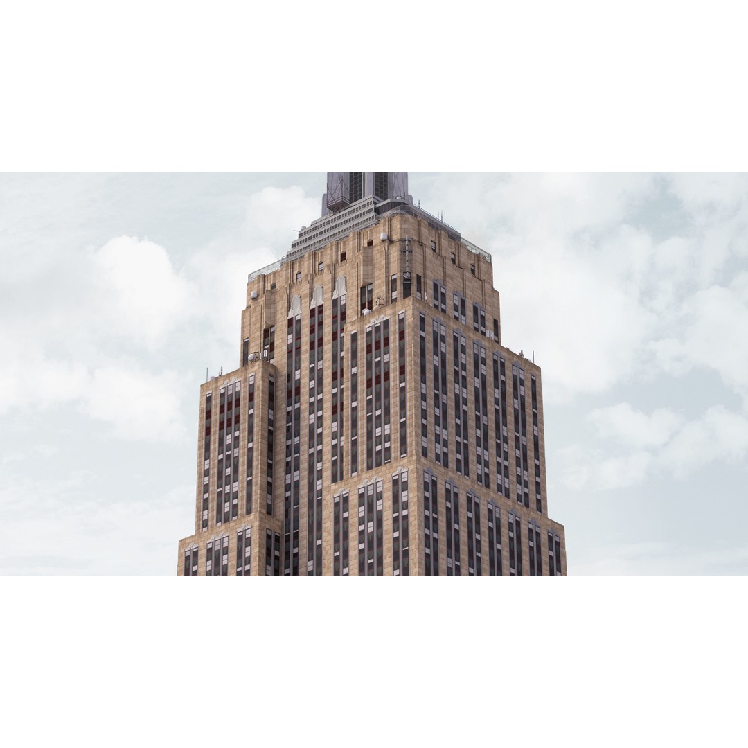 Empire State Building 3D Model – Low Poly Landmark Asset, FBX, OBJ - View 3