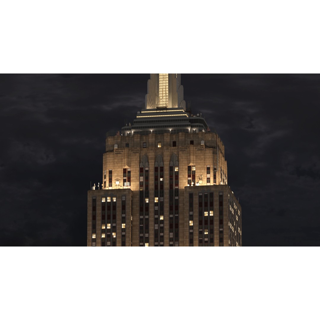 Empire State Building 3D Model – Low Poly Landmark Asset, FBX, OBJ - View 6