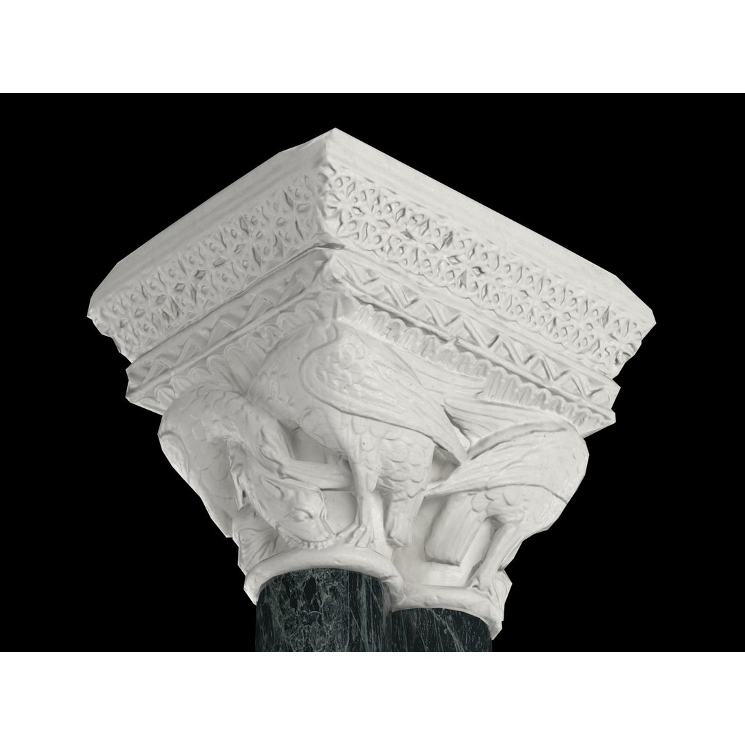 Capital 3D Model – Low Poly Architectural Element, FBX, PBR - View 10
