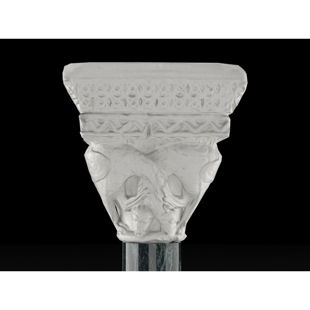Capital 3D Model – Low Poly Architectural Element, FBX, PBR - View 5